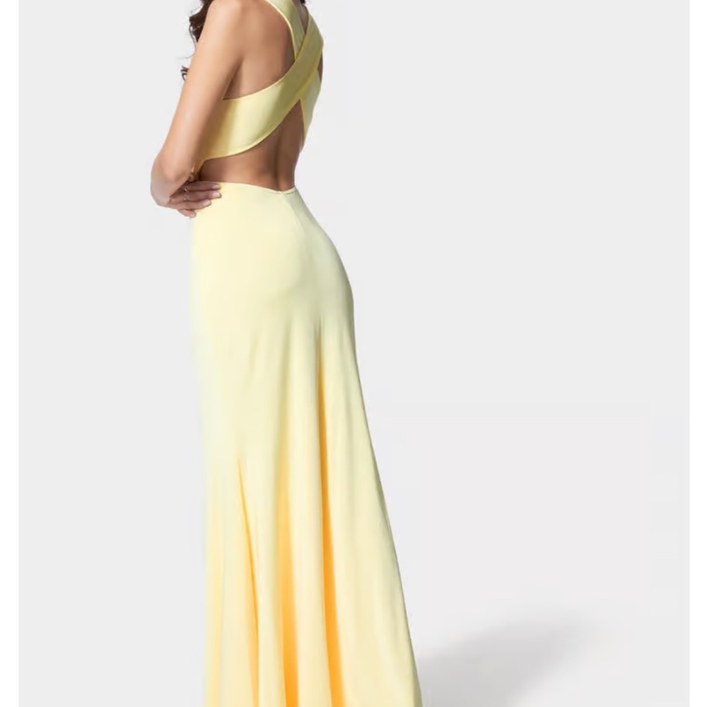 Bebe Open Back Gown in black, size S, NWT!